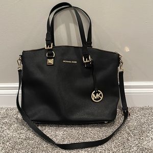 Michael Kors Black Leather Laptop Bag